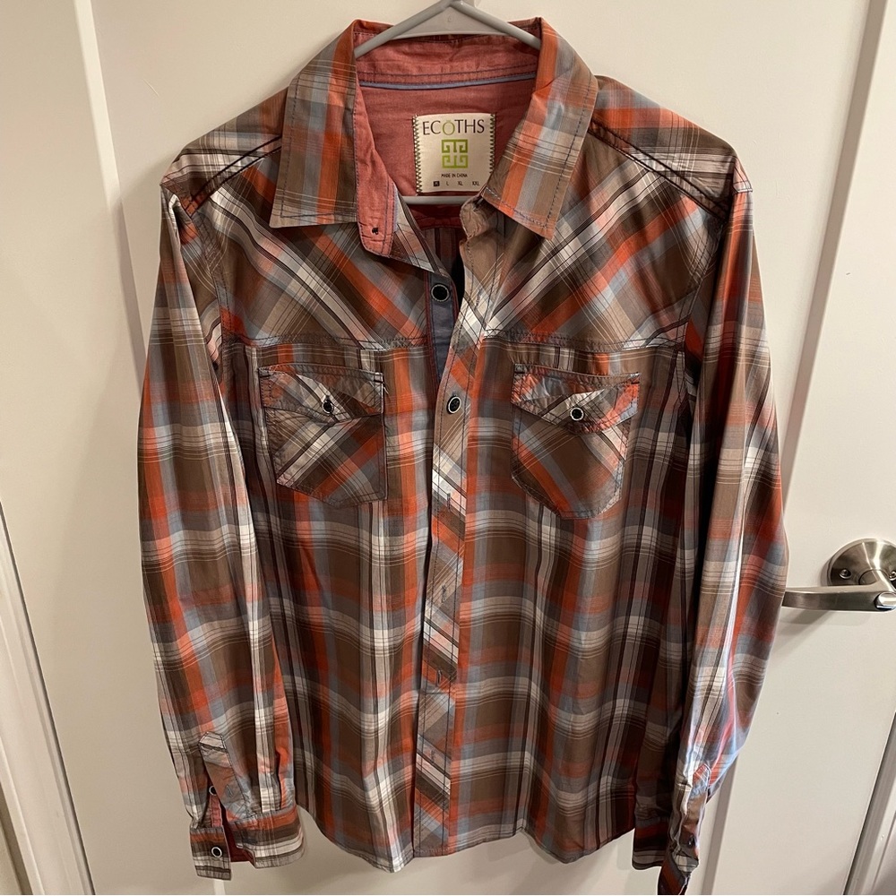 Ecloths Mens Long-sleeve button up